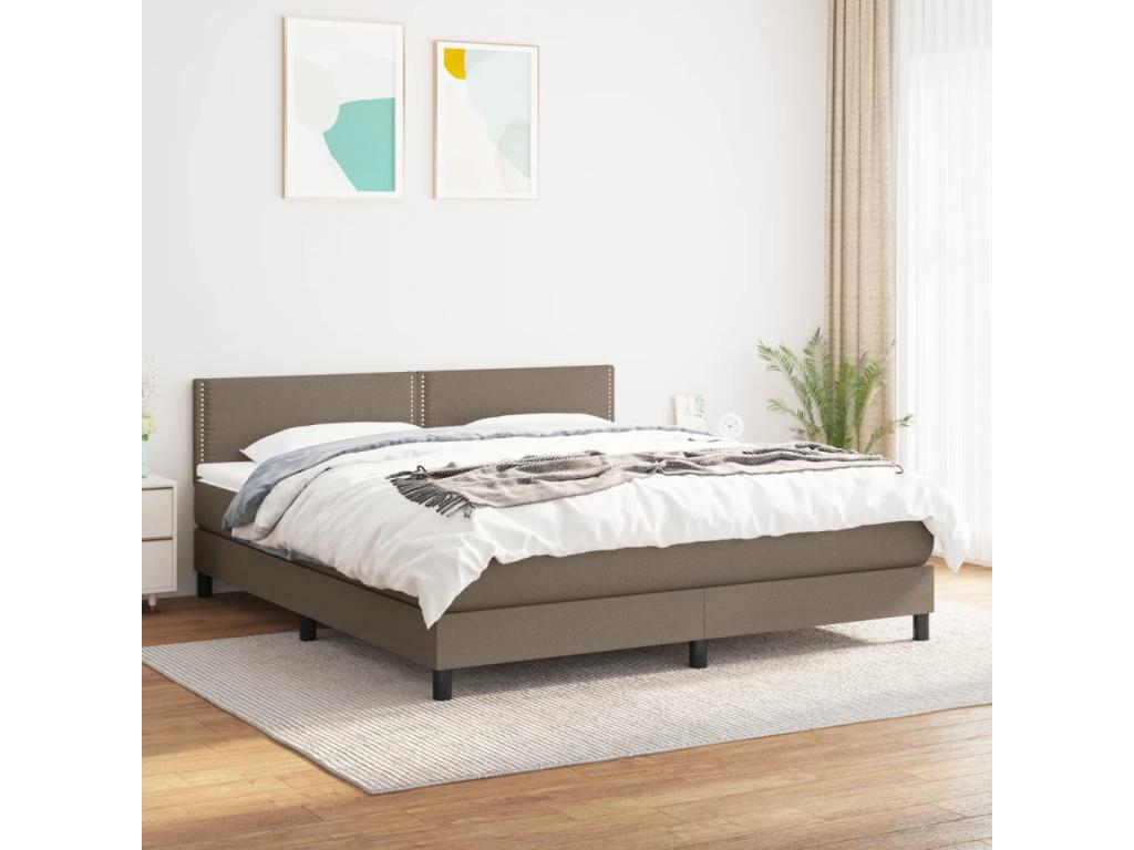 Lit à sommier tapissier avec matelas Boisona 180x200 cm Tissu YWHS32484