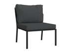 Salon de jardin 7 pièces avec coussins gris Boisona acier EXVN81329