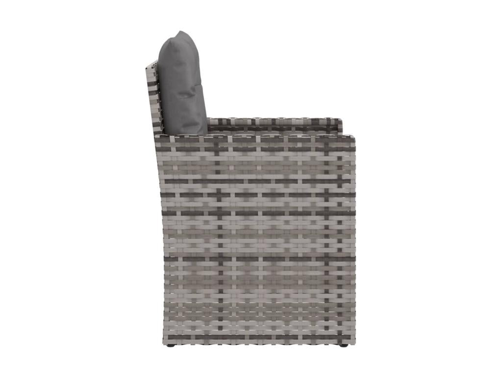 Fauteuil d'appoint en résine tressée grise