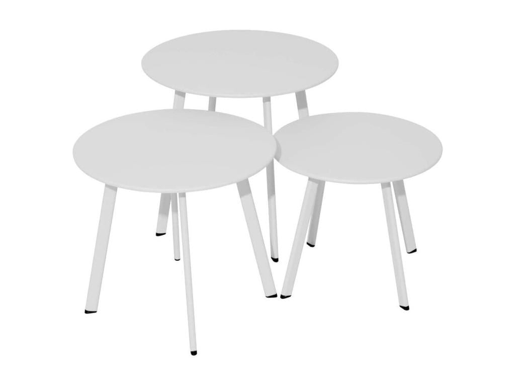 Table basse de jardin en acier Boisona 50 cm MLEV13145