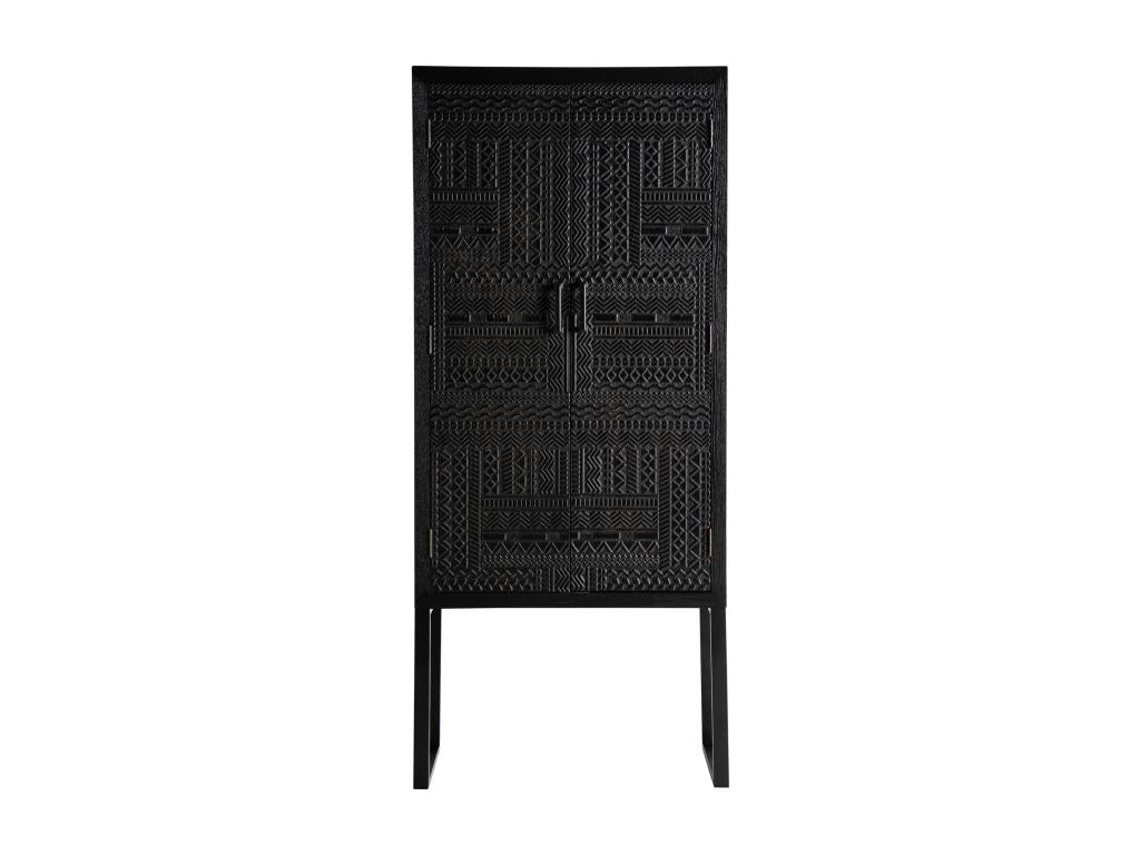 Armoire en bois de frêne noir en 70x35x160 cm KVUM22054