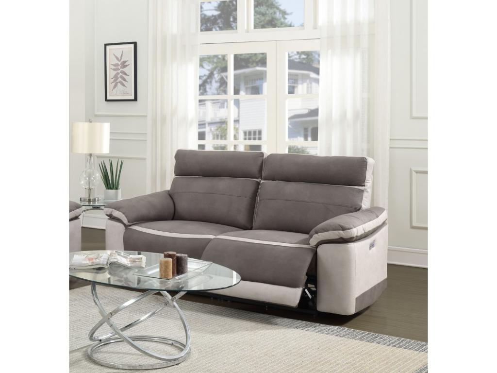 Canapé détente 2,5 places motorisé en tissu bicolore Boisona GFWU10653