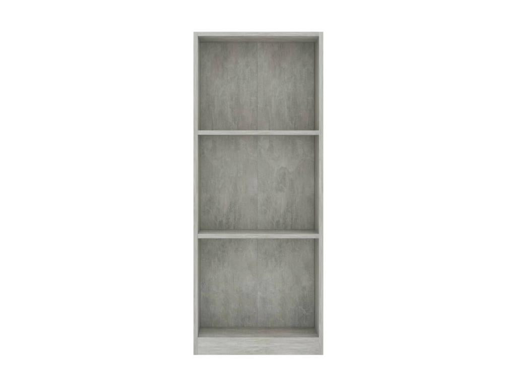 Bibliothèque à 3 niveaux Gris béton 40x24x108 RBQT09174