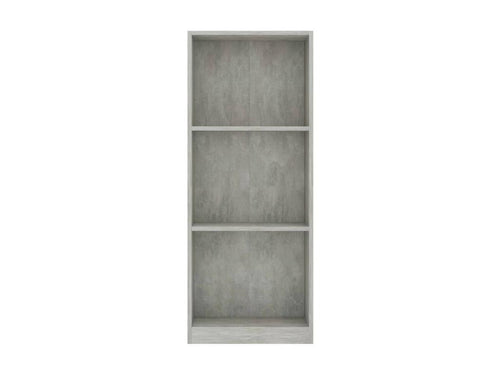 Bibliothèque à 3 niveaux Gris béton 40x24x108 RBQT09174