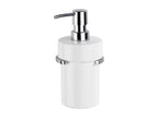 Distributeur de savon liquide céramique Boisona avec support mural - Blanc - 360 ml ZNFE58620