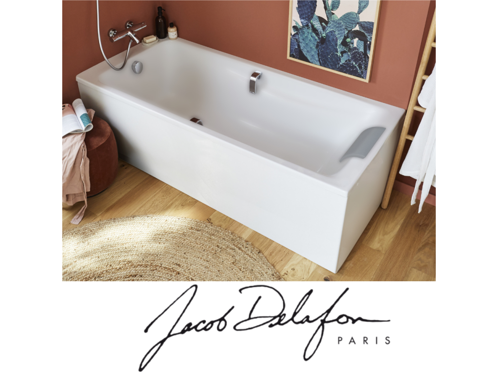 Pack baignoire droite 170x75 Boisona pare bain 2 volets noir mat VKAW93917