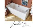 Pack baignoire droite 170x75 Boisona pare bain 2 volets noir mat VKAW93917