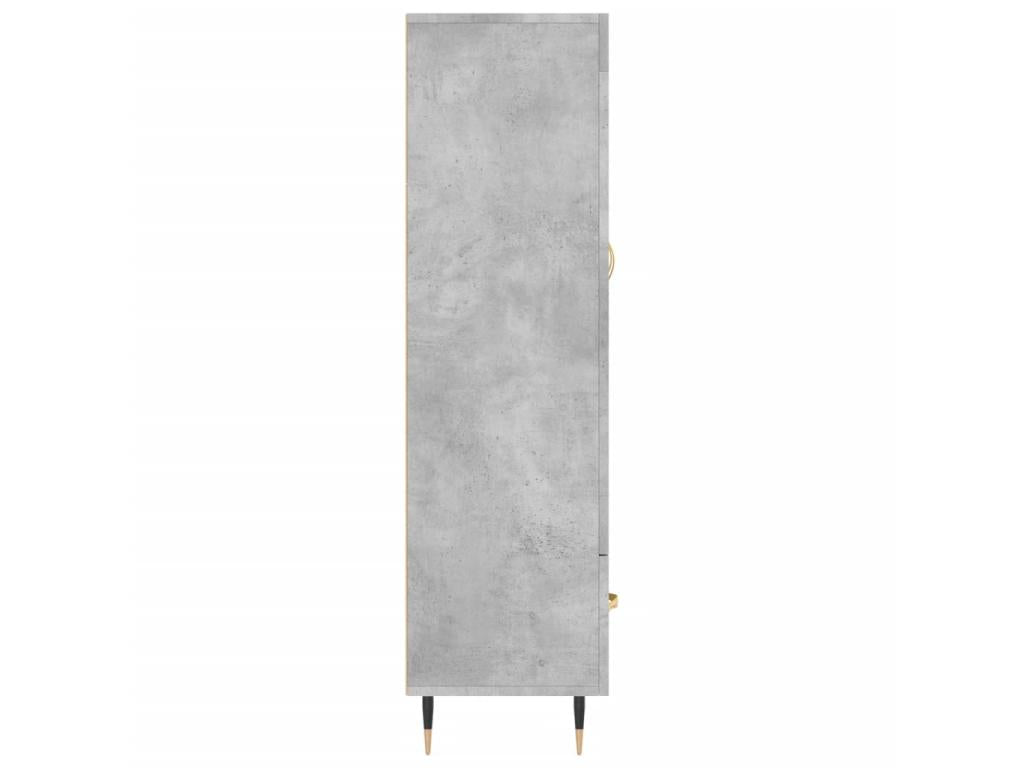 Buffet haut gris béton 69,5x31x115 cm bois d'ingénierie UGTB43511