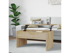 Table basse chêne Boisona 80x50,5x41,5 cm bois d'ingénierie RXYM76687