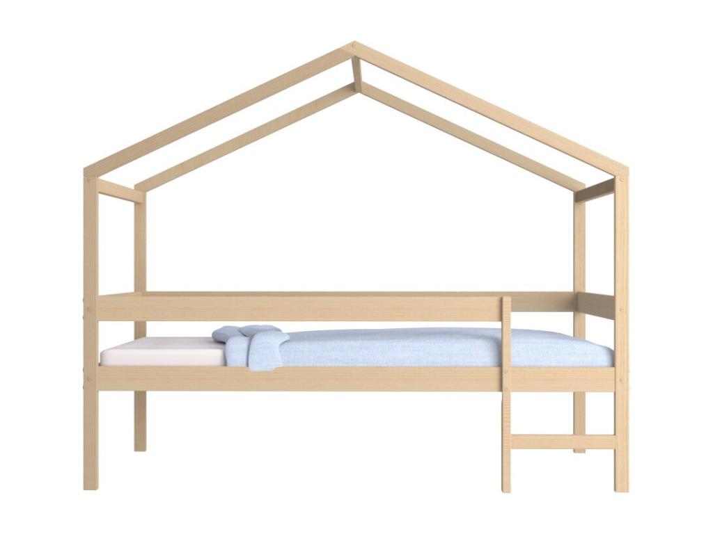 Lit cabane Boisona 90x190 sommier matelas Boisona / Naturel NDIO76628