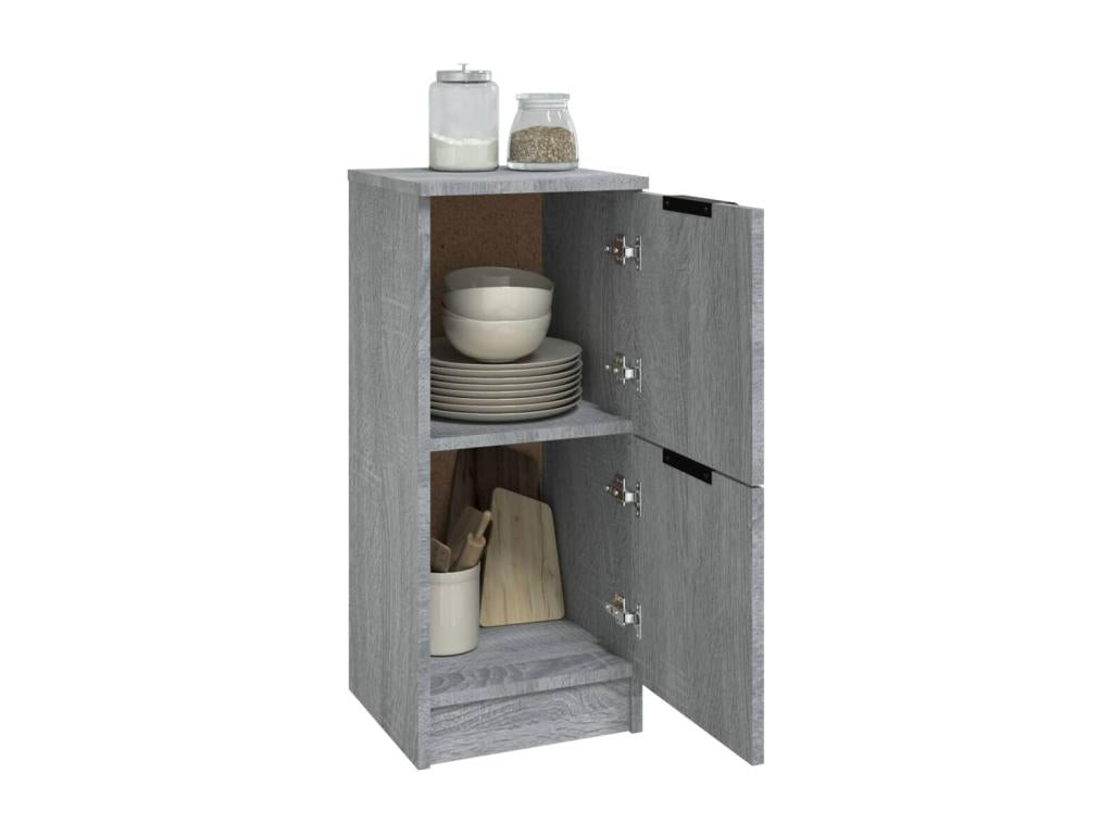 Buffets 2 pièces Boisona gris 30x30x70 cm Bois d'ingénierie OCKV73177