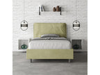 Lit 1 place et demi avec sommier rembourré 120x190 microfibre vert Boisona Large HRGS74834