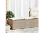 Salon de jardin avec coussins 2 pièces beige résine tressée Boisona RVXT89517