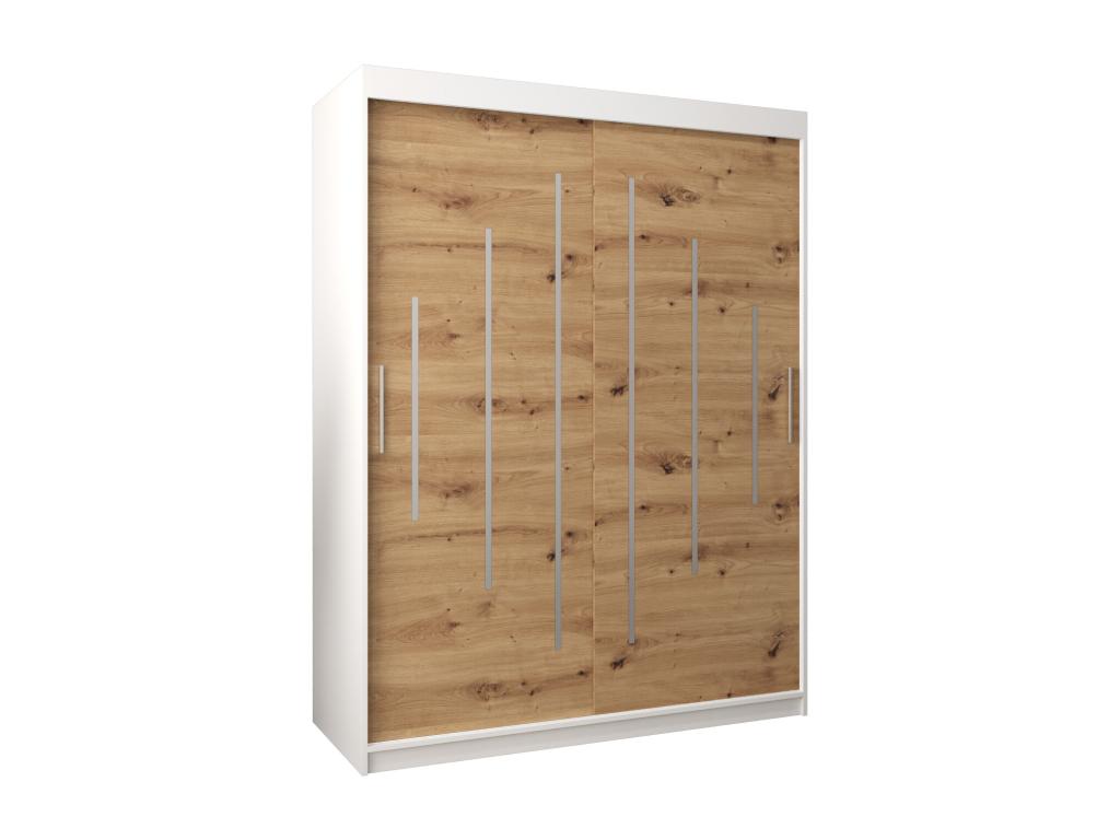 ARMOIRE Boisona À PORTES COULISSANTES 200/150/62 2 Portes Blanc/Boisona RSZV24220