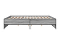 Cadre de lit Boisona gris 200x200 cm bois d'ingénierie et métal OTOF45690