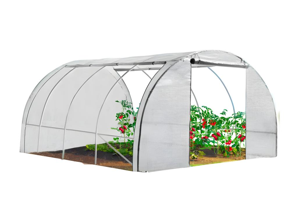 Serre tunnel de jardin 4 saisons 12M² blanc Boisona 4x3m Boisona FSIX90919