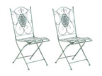 Lot de 2 Chaises de jardin - Métal / Métal - Vert antique - Boisona GOIG22453
