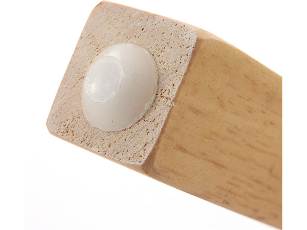 Lot de 4 chaises de séjour Boisona cuir reconstitué blanc pieds clairs YVQJ93423