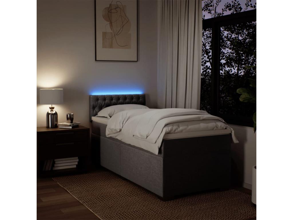 Sommier à Boisona de lit avec matelas Boisona 90x190 cm Tissu ORXP53559