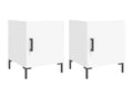 Tables de chevet 2 pcs blanc 40x40x50 bois d'ingénierie WBUZ15359