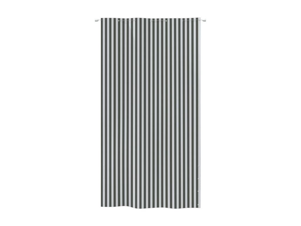 Paravent de balcon Anthracite et blanc 140x240 cm Tissu Boisona OVGS07632