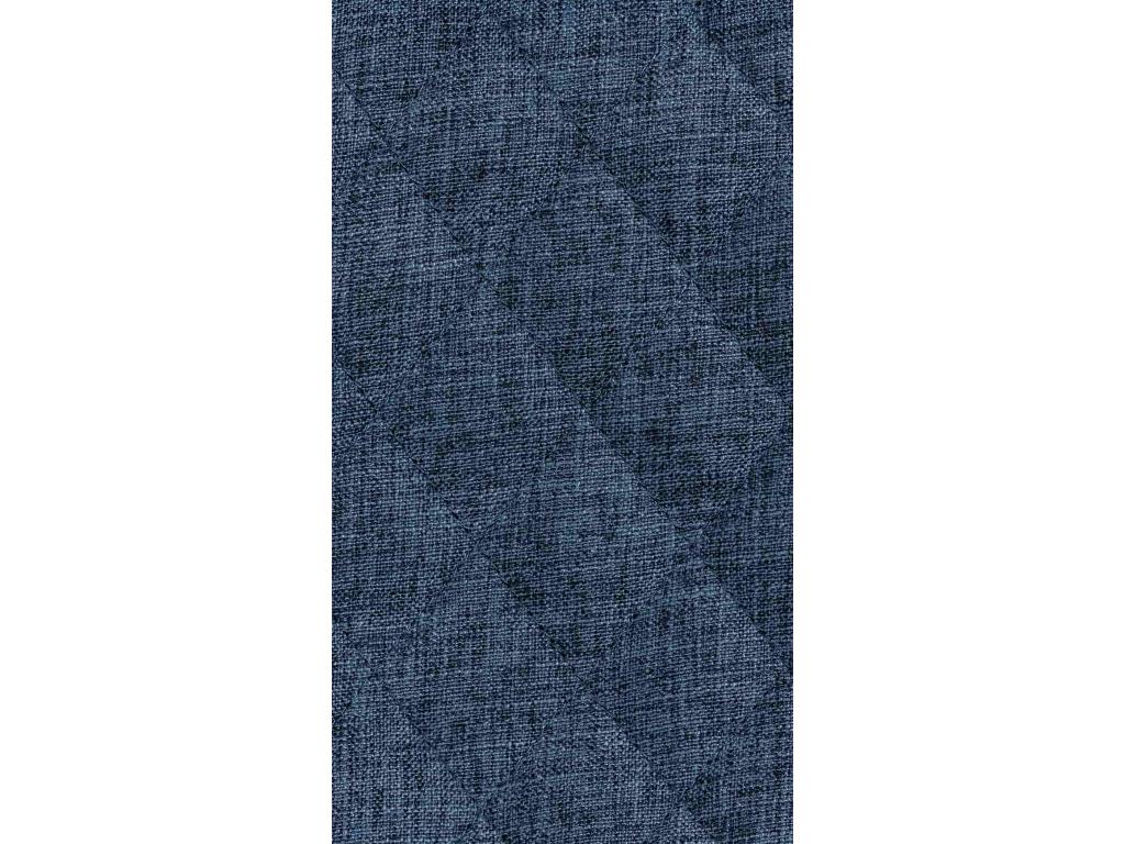 Lot de 2 Tabouret de bar - Tissu / Métal - Bleu - Boisona AXME25533