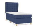 Lit à sommier tapissier avec matelas Bleu 80x200 cm Tissu IWKP58782