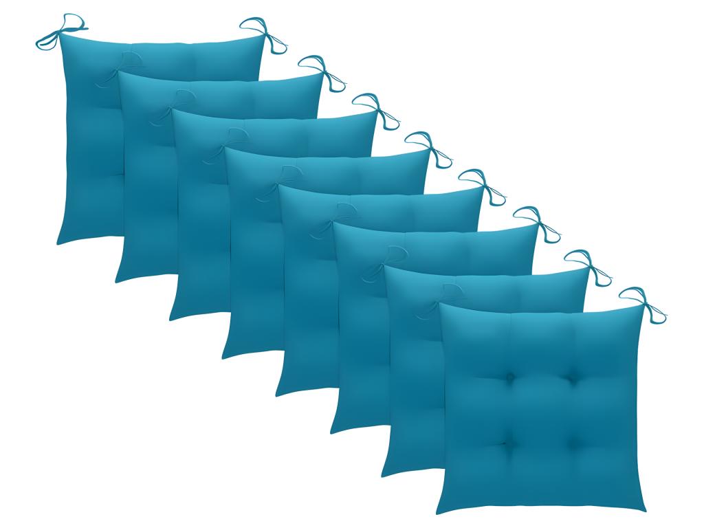 Chaises à manger d'extérieur lot de 8 et coussins Boisona massif BYOB92082