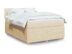 Sommier à Boisona de lit avec matelas Crème 160x200 cm Tissu EWRW79047