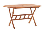 Boisona - Table pliable de jardin 135x85x75 cm Massif du Bois d'Boisona TXLG57146