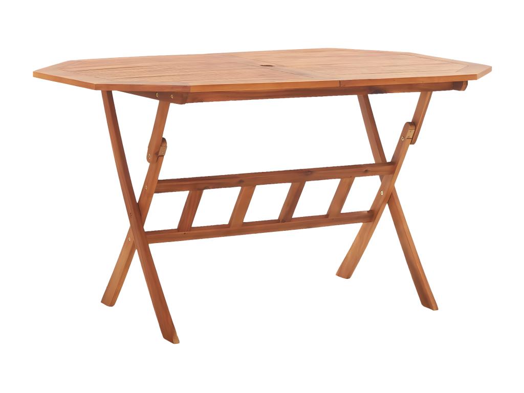 Boisona - Table pliable de jardin 135x85x75 cm Massif du Bois d'Boisona TXLG57146