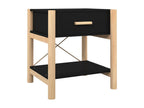 Tables de chevet 2 pièces Noir 42x38x45 cm Bois d'ingénierie TGVL00569