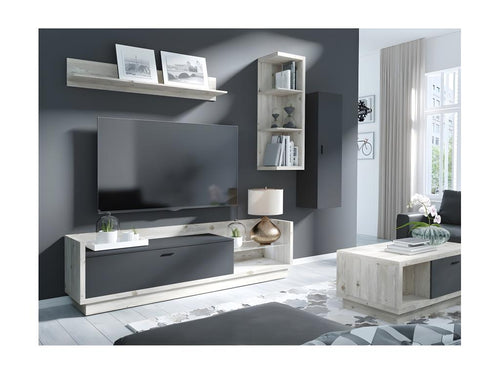 Armoire Boisona coloris gris anthracite - 40x135x38 cm IRJH39000