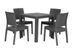 Salle à manger de jardin 4 places Boisona Gris graphite OSUK23437