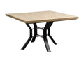 Table à manger carrée en bois de manguier et métal Ci-contre RRDT65286