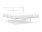 Cadre de lit en métal blanc, 120 x 200 cm