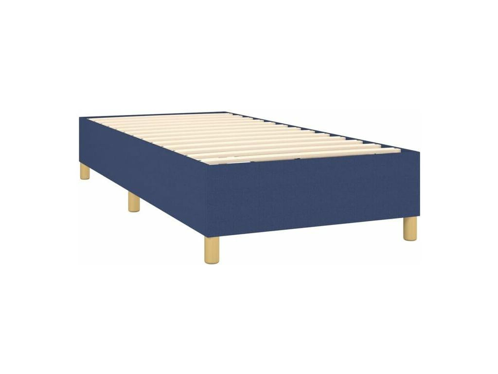 Sommier à Boisona de lit avec matelas Bleu 90x200 Tissu TGHS25020