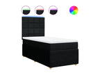 Sommier à Boisona de lit avec matelas Noir 90x190 cm Tissu WJYX83589