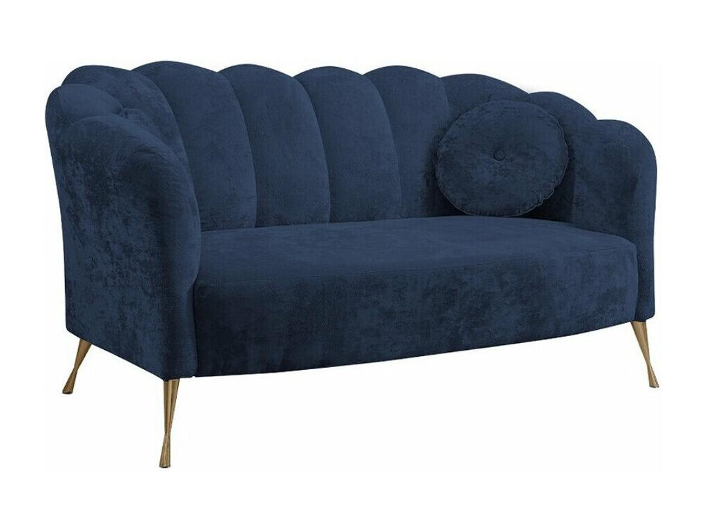 Canapé Boisona 151 Bleu 155x83x78cm Tapisserie Pieds Métal XRNL03977