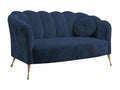 Canapé Boisona 151 Bleu 155x83x78cm Tapisserie Pieds Métal XRNL03977