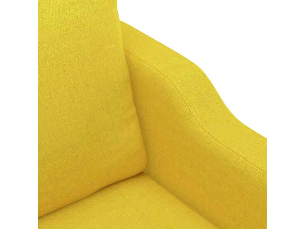 Fauteuil d'appoint en tissu jaune