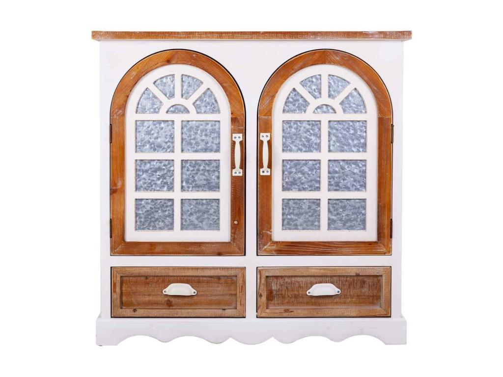 Buffet en bois blanc 90x35x90h LDJH40684
