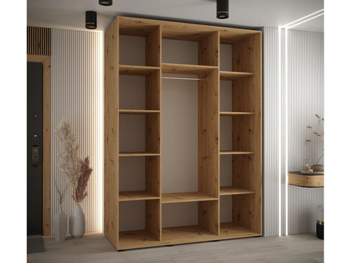 ARMOIRE Boisona 3 À PORTES COULISSANTES 235.2/170/60 3 portes Boisona/Noir/Noir IKXR14579