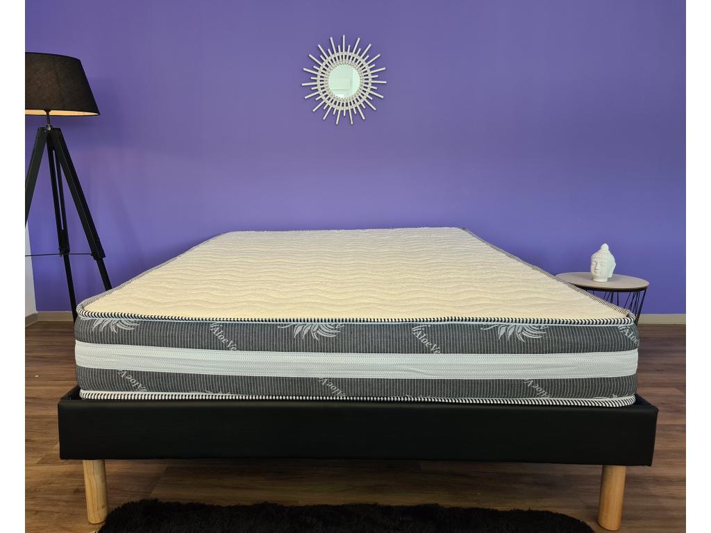 Nuits D'or Matelas Alèse 120x190x22 cm - Ferme - Face Hiver Laine - Boisona rembourrage polesther - âme Boisona QVSS86931
