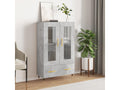 Buffet haut gris béton 69,5x31x115 cm bois d'ingénierie UGTB43511