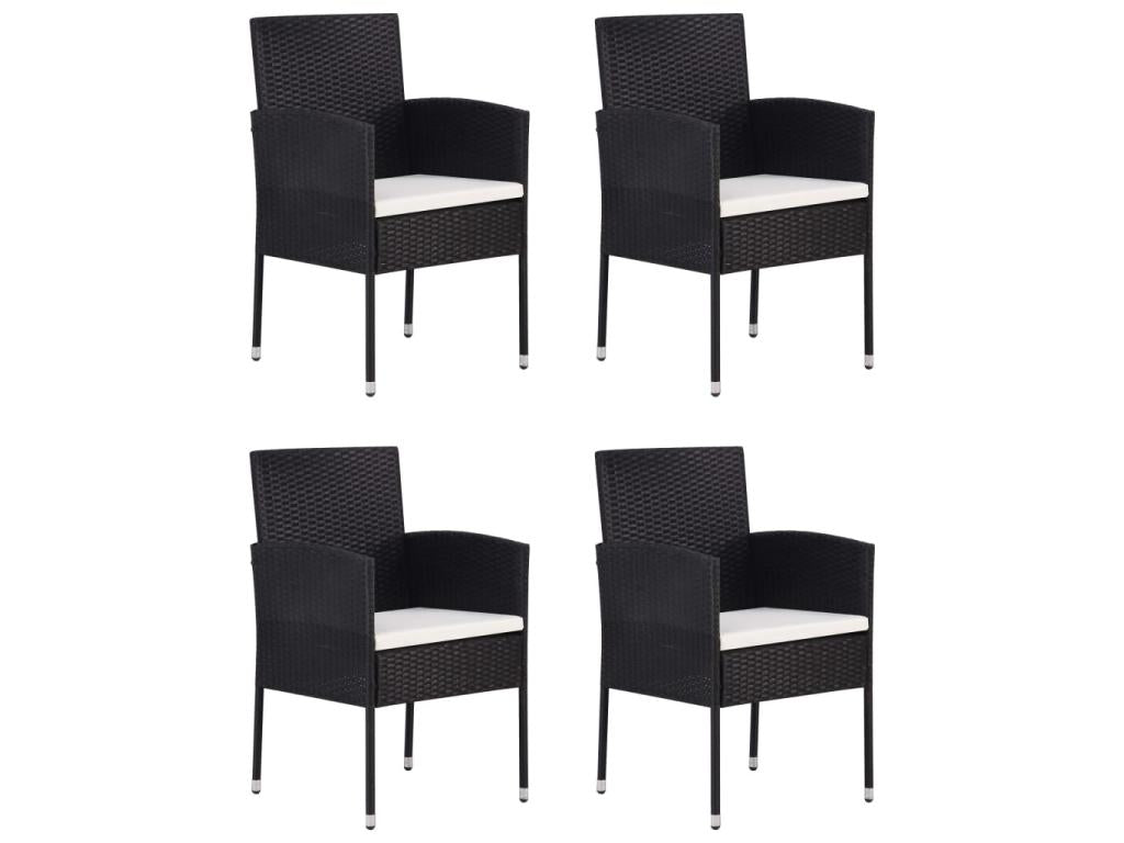 Ensemble de salle à manger de jardin 5 pcs Noir 93 VYYE46954