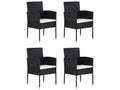 Ensemble de salle à manger de jardin 5 pcs Noir 93 VYYE46954