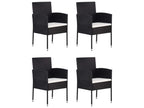 Ensemble de salle à manger de jardin 5 pcs Noir 93 VYYE46954