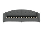 Lit de jour avec matelas gris foncé 80x200 cm tissu SONS78320