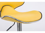 Lot de 2 Tabouret de bar - Similicuir / Boisona - Jaune - Boisona v2 BIZF67926